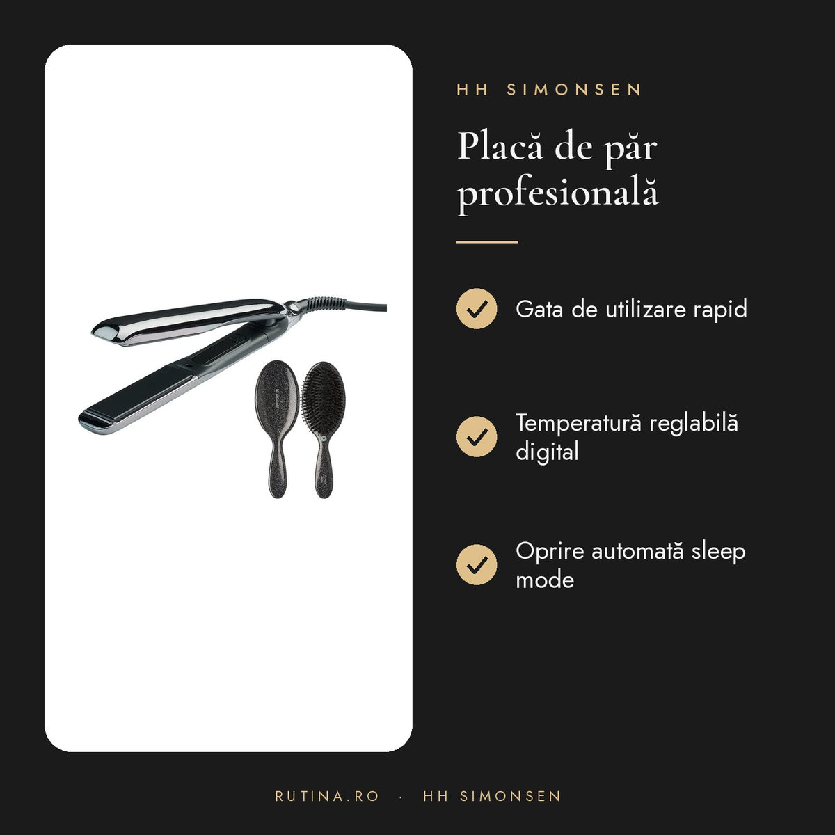 Placa profesionala pt indreptat parul True Divinity MK2 MOONRISE + perie Gloss Brush Editi – beneficii