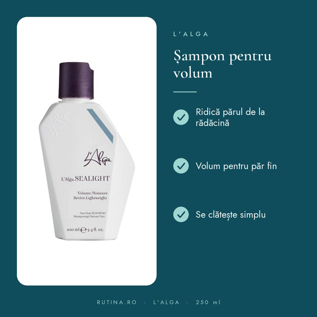 Sampon pentru Par Fin/ Sampon pentru volum - Sealight – 250 ml – beneficii