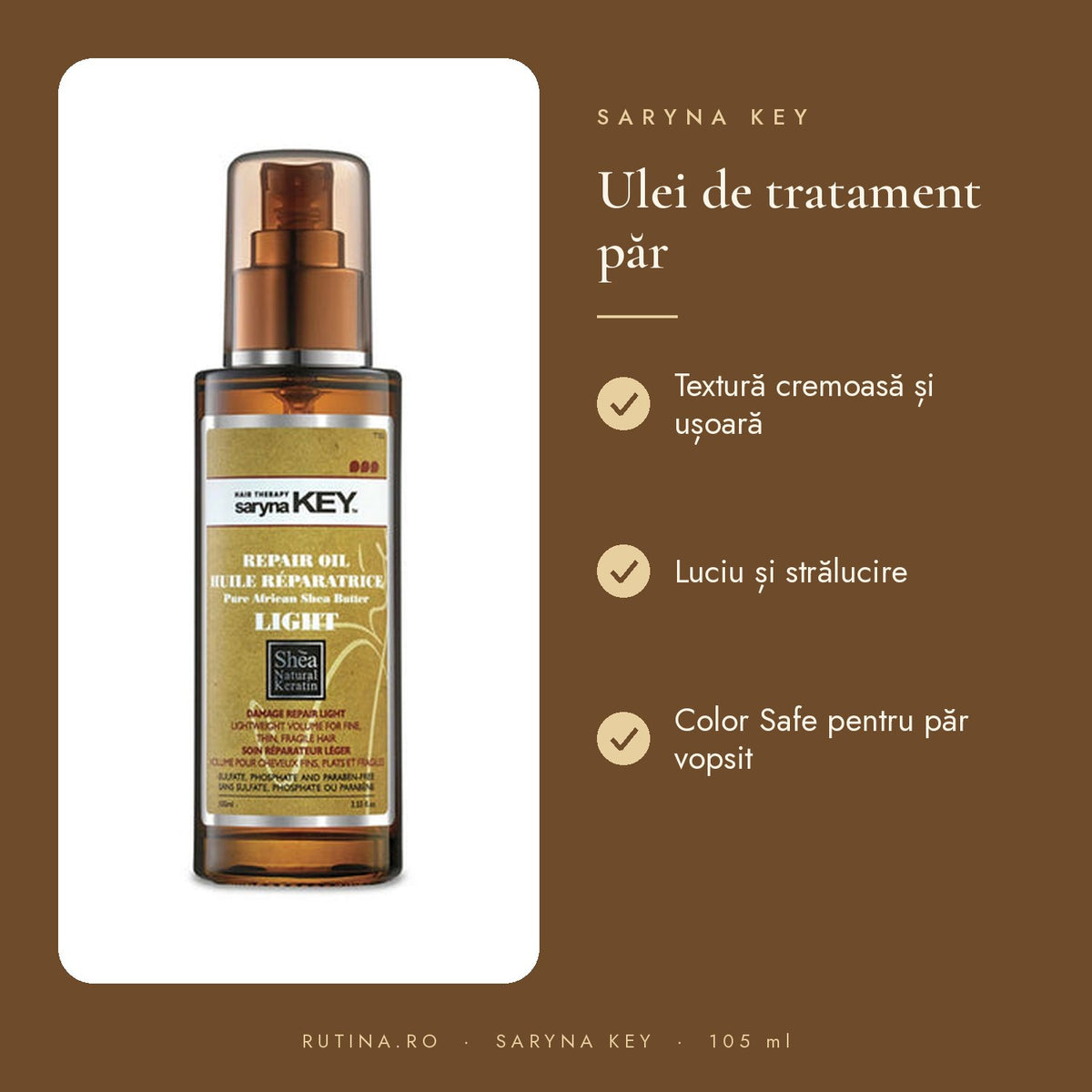 Damage Repair Light Treatment Oil – 105 ml – beneficii