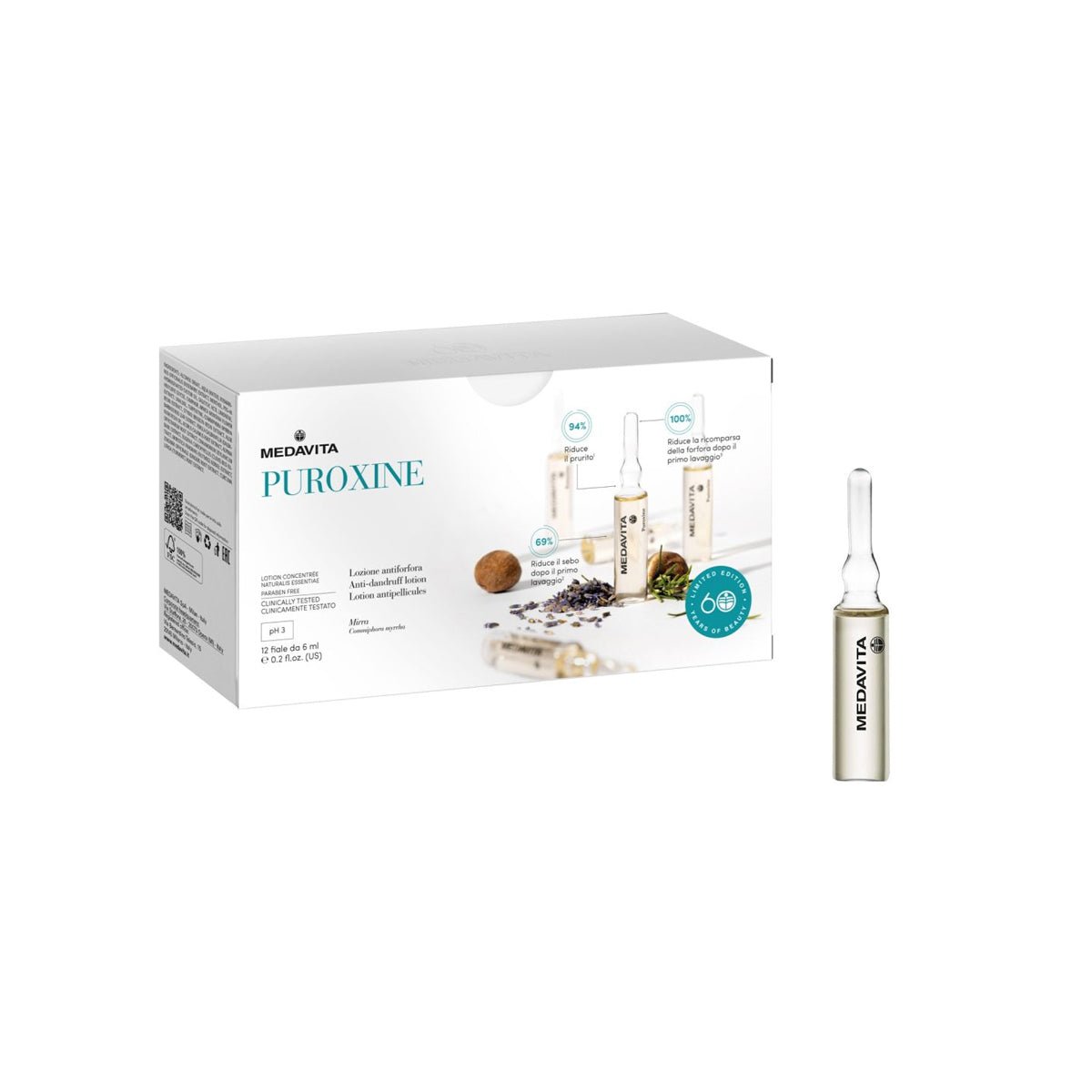 Fiole antimatreata Medavita Puroxine, antiseptic, anti mancarimi, formula fara clatire, 12x6ml - RUTINA.roFiole antimatreata Medavita Puroxine, antiseptic, anti mancarimi, formula fara clatire, 12x6mlRUTINA.roRUTINA.ro