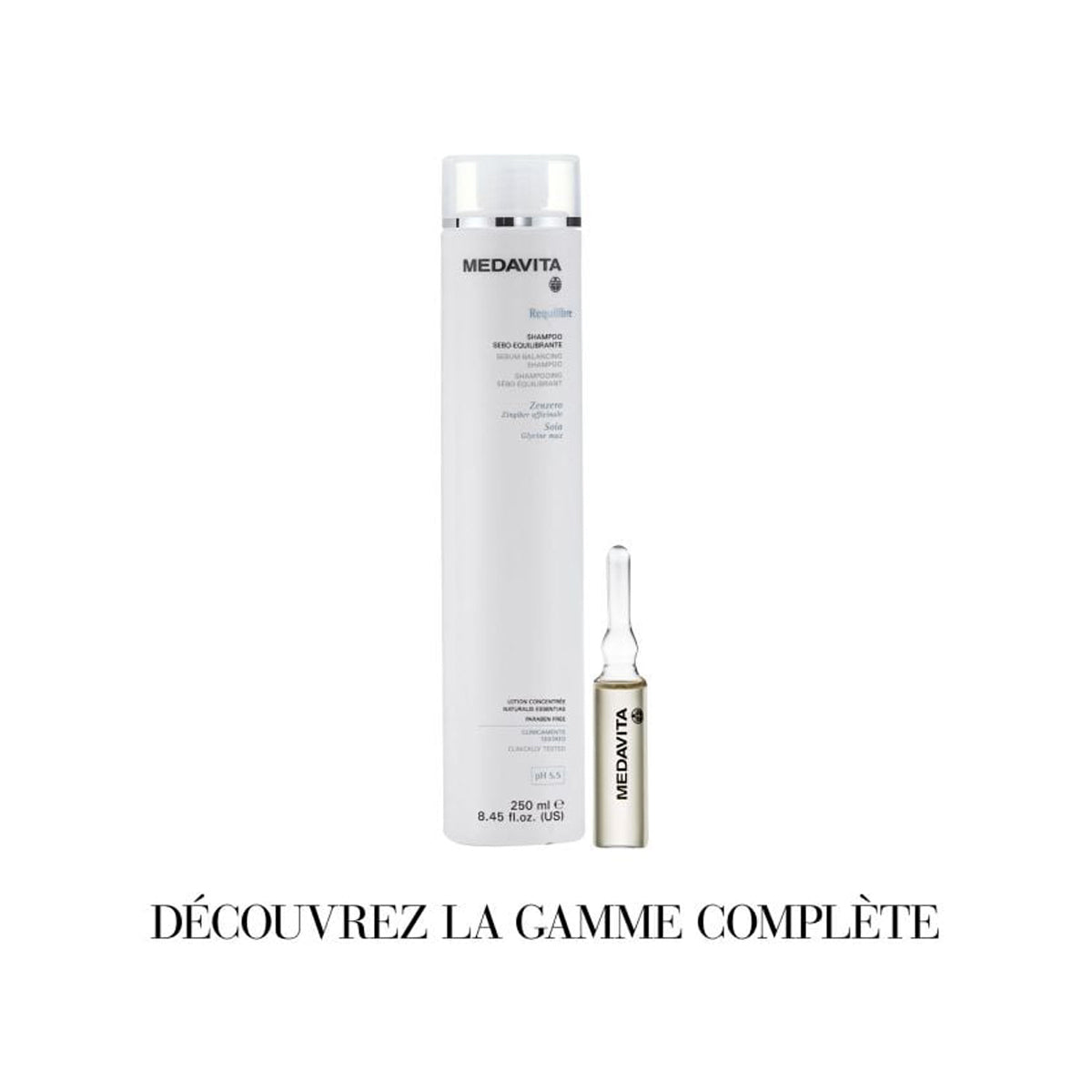 Fiole antisebum Medavita Requilibre, lotiune-tratament pentru dermatita seboreica, echilibrarea sebumului, 12x6ml