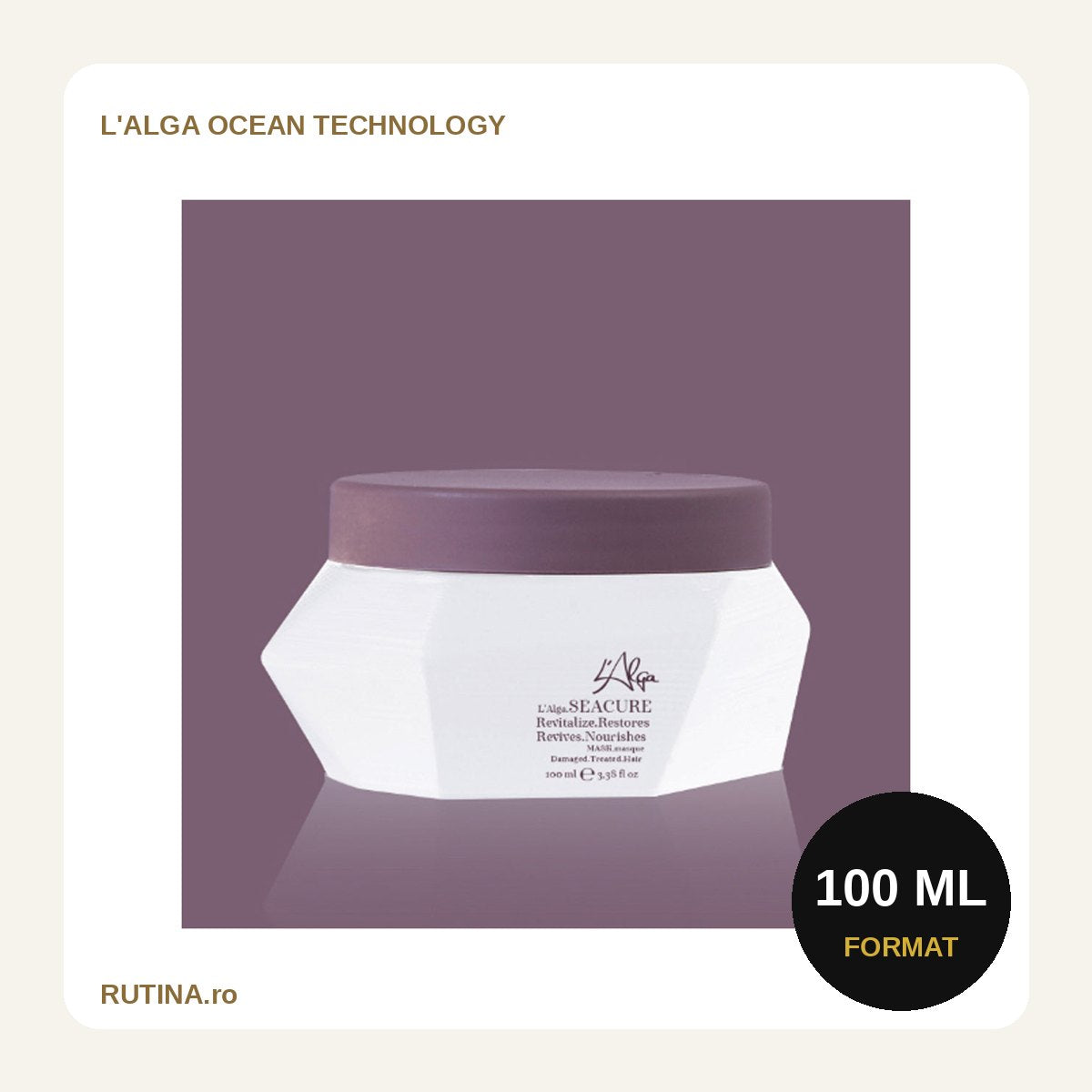 Masca pentru Par Deteriorat si Uscat - L 'alga Seacure – 100 ml – format 100 ml