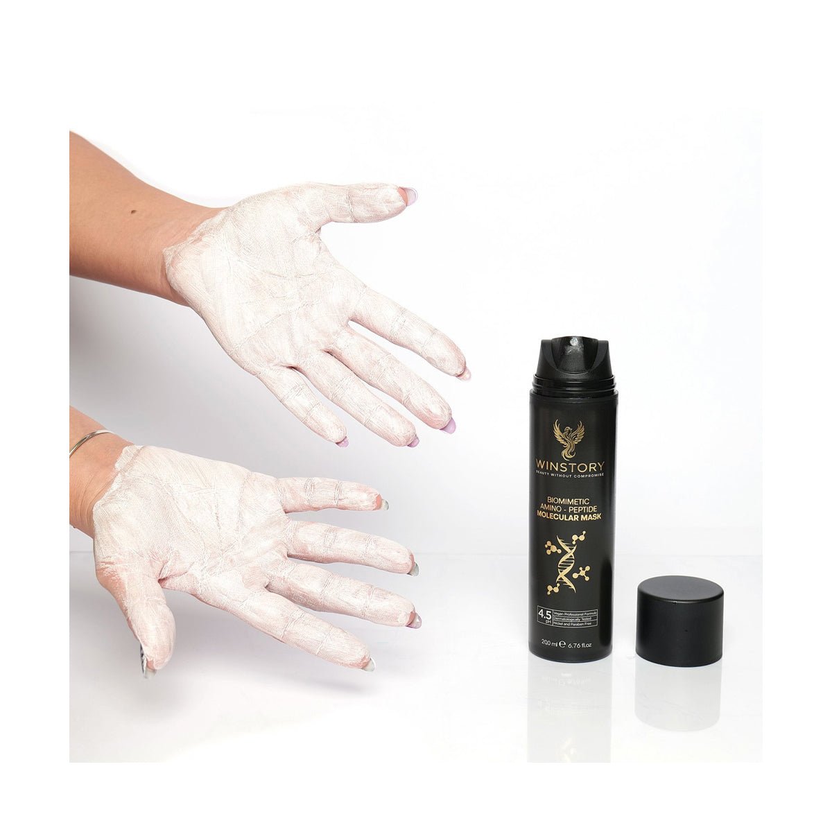 Masca de par moleculara biomimetica fara clatire (leave - in) WINSTORY, cu pH acid si fara nichel si parabeni, pentru reconstuctia parului, produs vegan, testat dermatologic, - RUTINA.roMasca de par moleculara biomimetica fara clatire (leave - in) WINSTORY, cu pH acid si fara nichel si parabeni, pentru reconstuctia parului, produs vegan, testat dermatologic,RUTINA.roRUTINA.ro