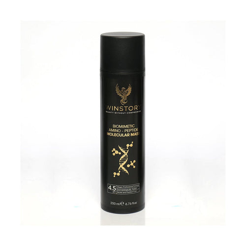 Masca de par moleculara biomimetica fara clatire (leave-in) WINSTORY, cu pH acid si fara nichel si parabeni, pentru reconstrucția parului, produs vegan, testat dermatologic - 200 ml