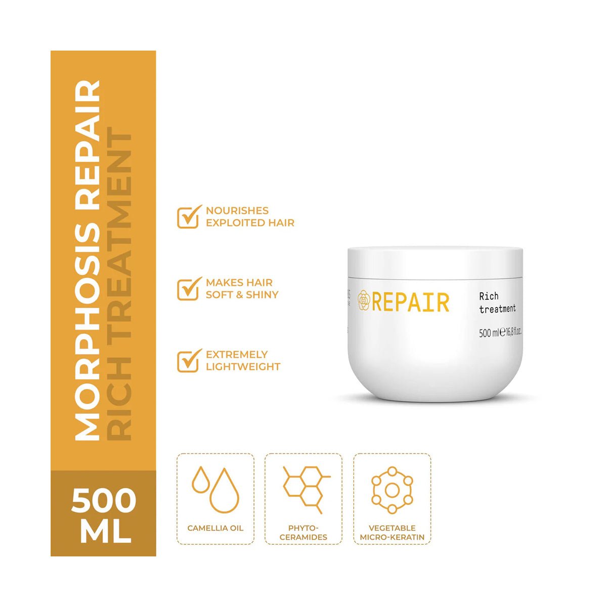Masca pentru repararea parului - Repair Rich Treatment - Framesi – 300 ml – imagine 2