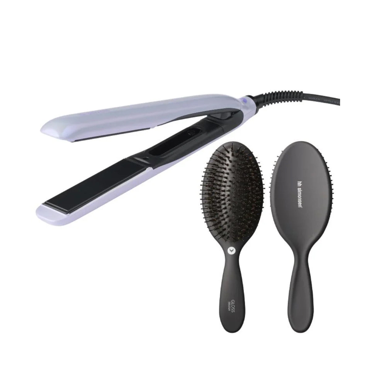 Placa profesionala pt indreptat parul True Divinity MK2 Lavender Haze + perie Gloss Brush