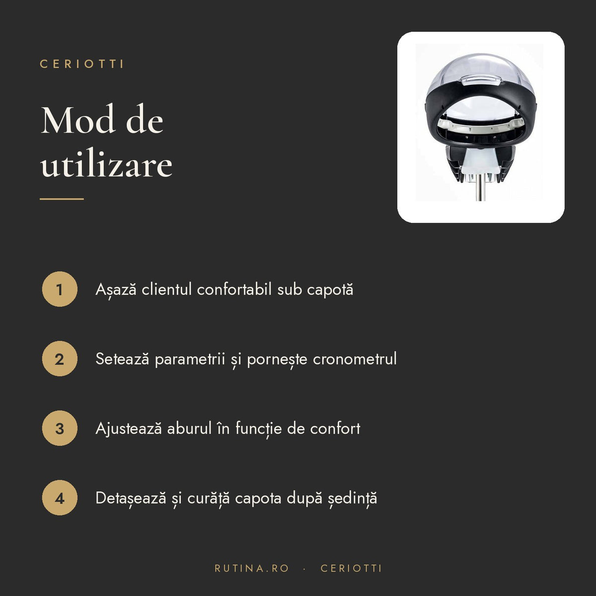 Vaporizator Geyser Ozone - Ceriotti – mod de utilizare