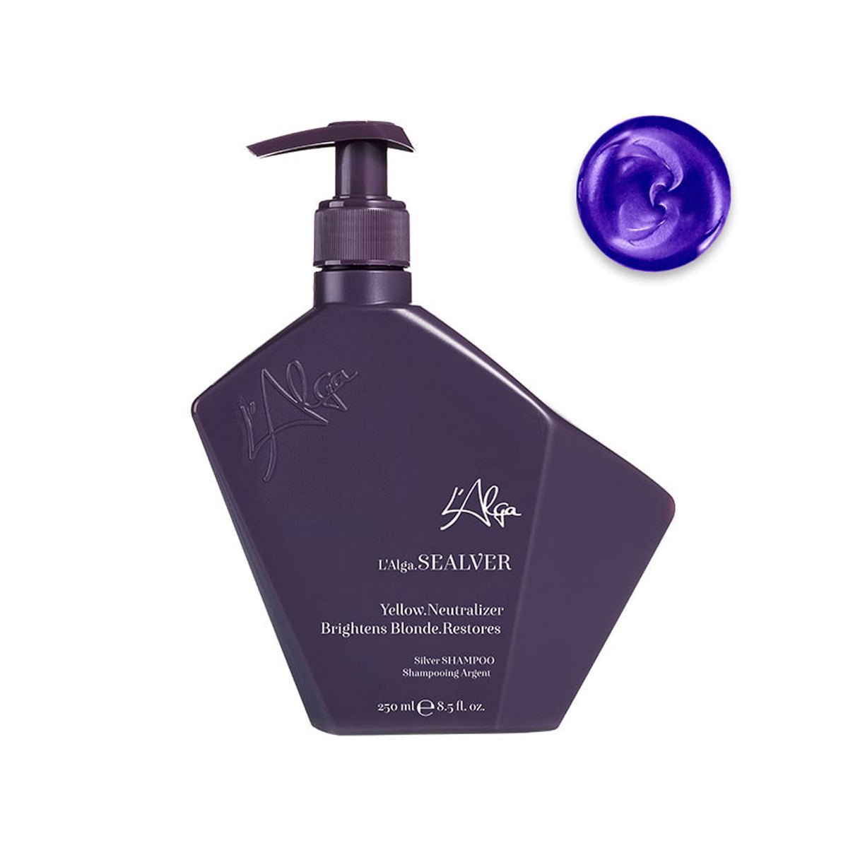 Rutină blond fără tonuri galbene – L'ALGA Sealver (3 pași) – Sampon cu pigment rece pentru netralizarea reflexelor calde - Sealver
