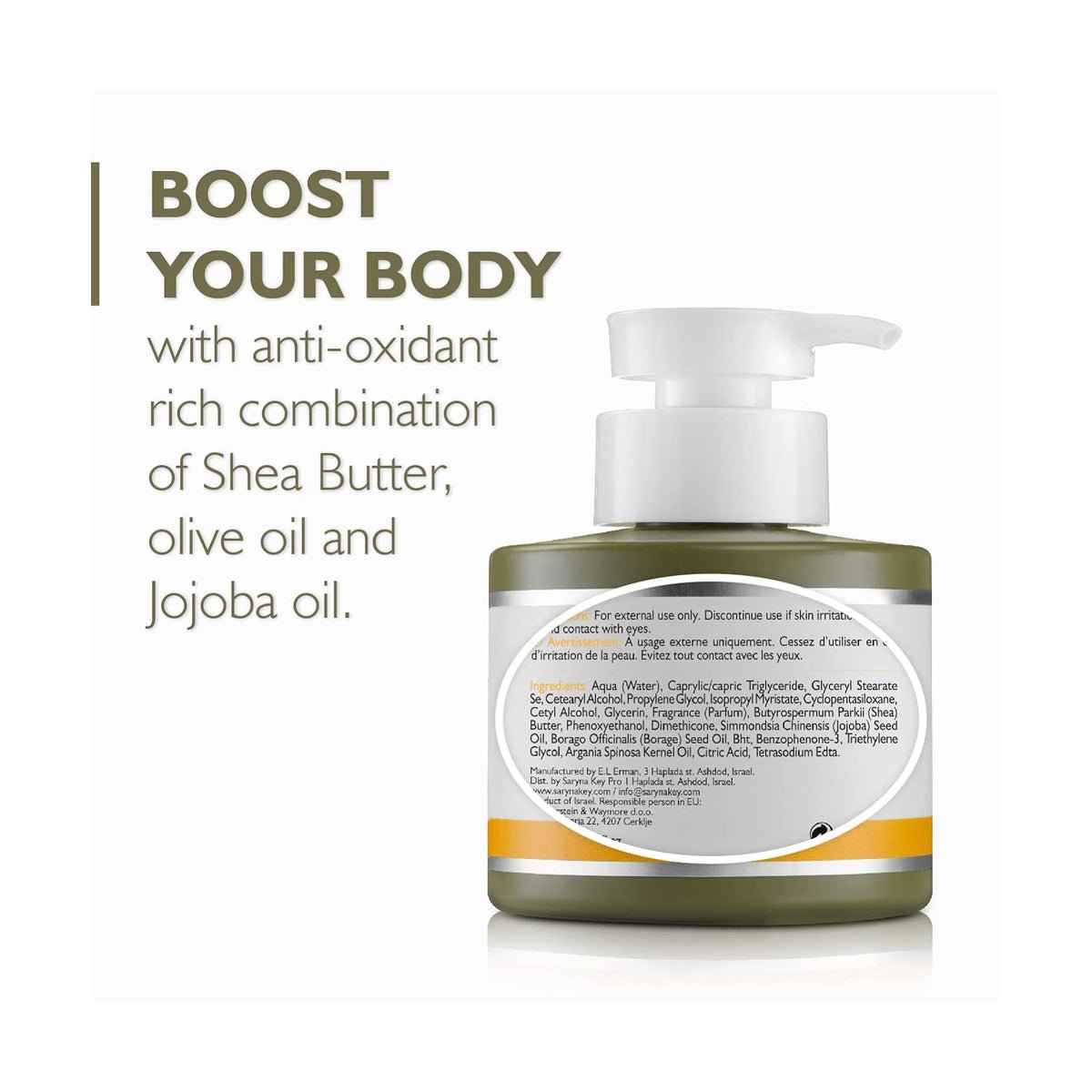 Saryna Key Lotiune de corp pentru piele uscata si piele normala - cu unt de shea african pur, ulei de masline, ulei de jojoba - Lotiune pentru femei - RUTINA.roSaryna Key Lotiune de corp pentru piele uscata si piele normala - cu unt de shea african pur, ulei de masline, ulei de jojoba - Lotiune pentru femeiRUTINA.roRUTINA.ro