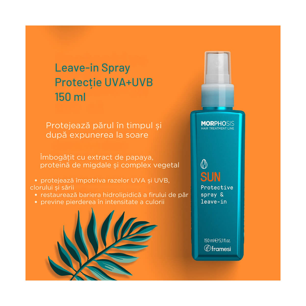 Spray leave-in pentru protectie UVA si UVB