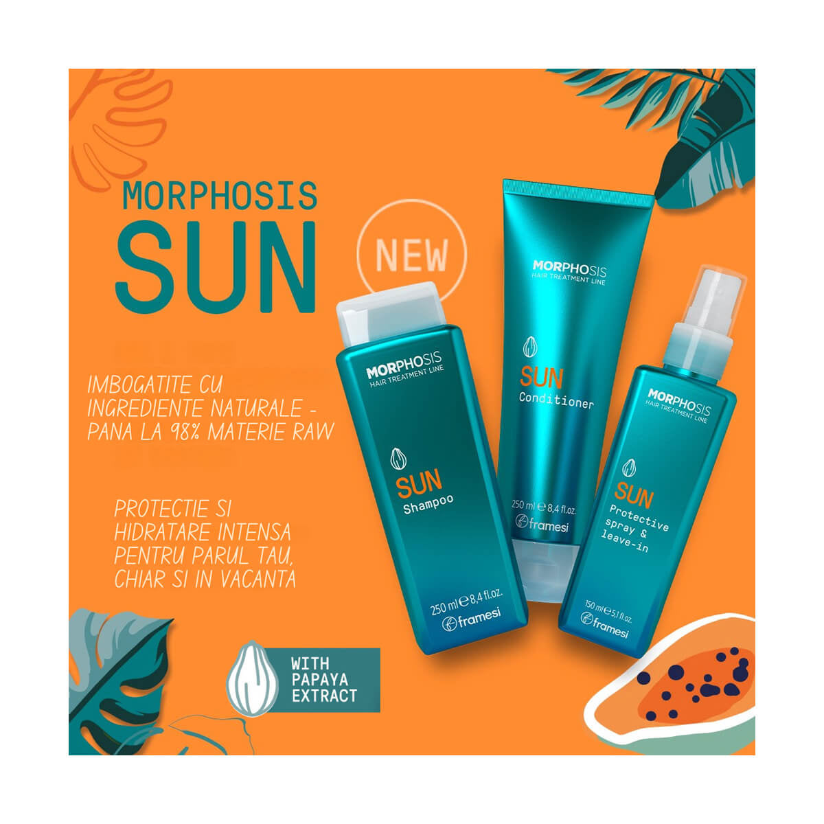 Trio Kit - protectie UVA + UVB pt par - MORPHOSIS SUN NEW LINE