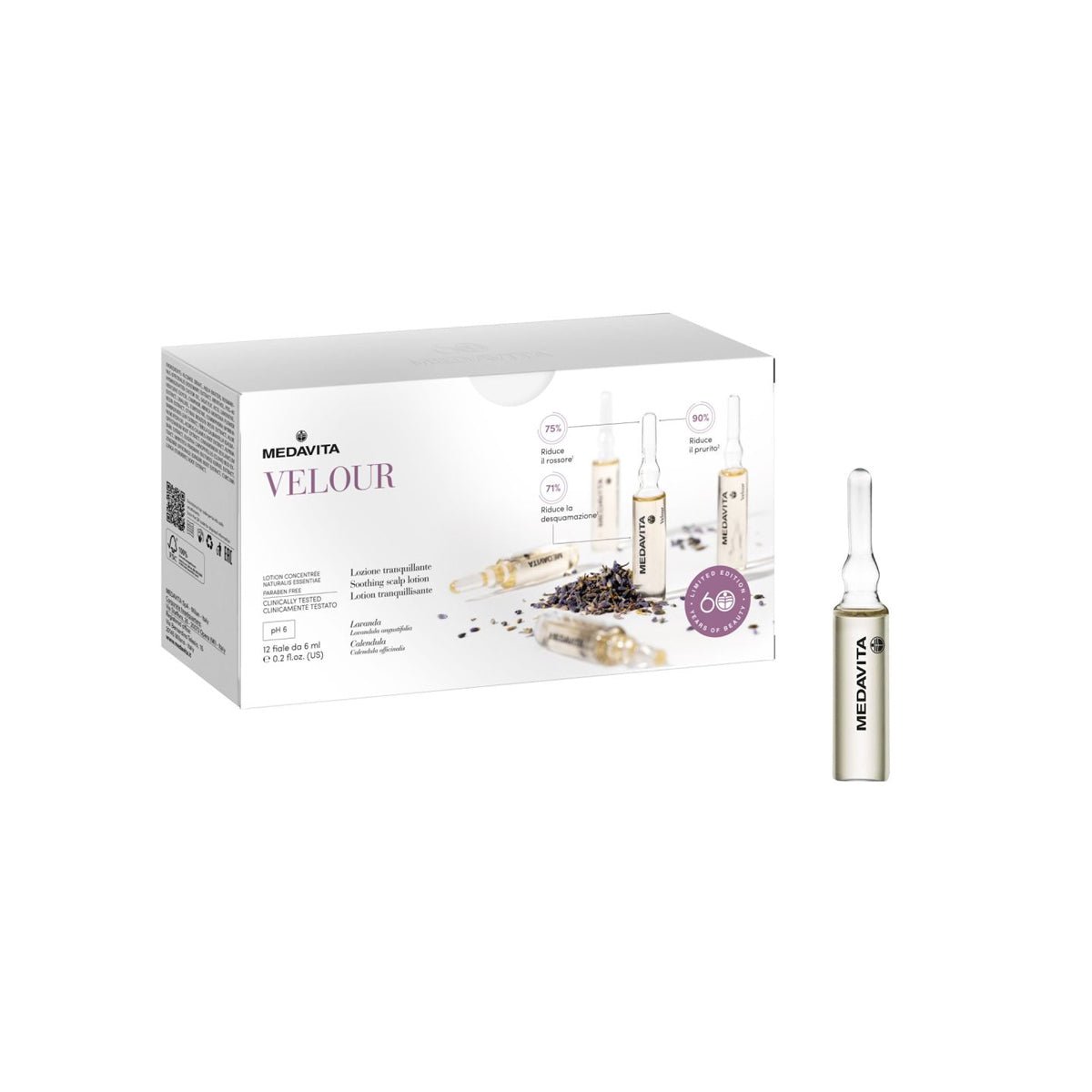Fiole scalp sensibil, cu dermatita, psoriazis - tratament de calmare pentru scalp inrosit, uscat, 12x6 ml