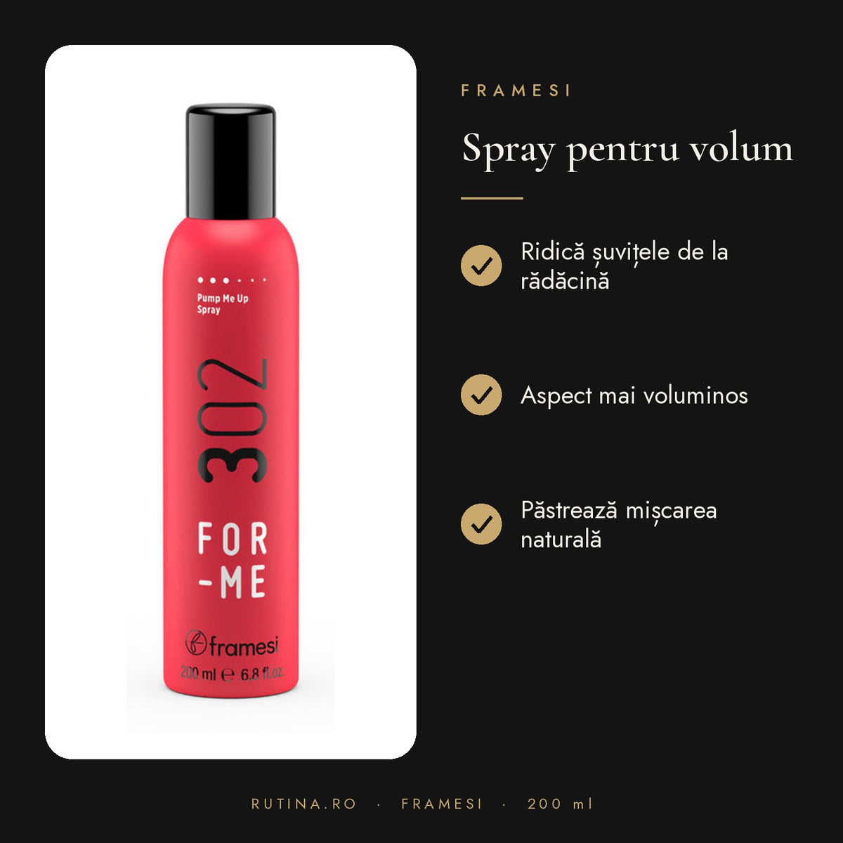 Spray pentru volum FOR-ME 302 PUMP ME UP - 200 ml – beneficii