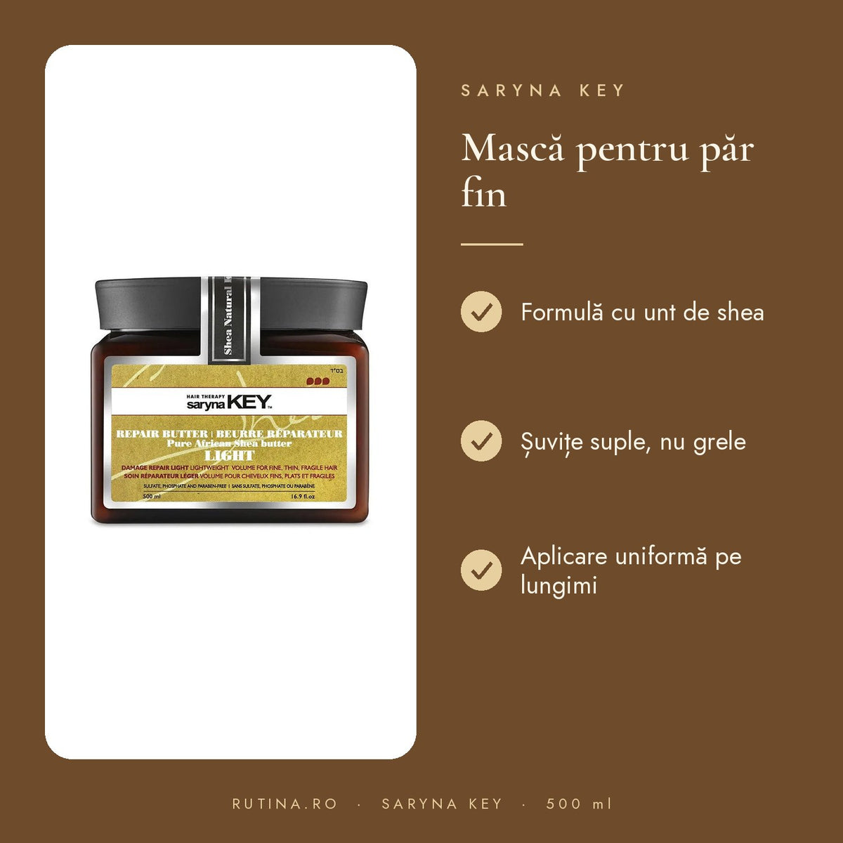Masca pentru par fin cu Unt de Shea 500 ml – beneficii