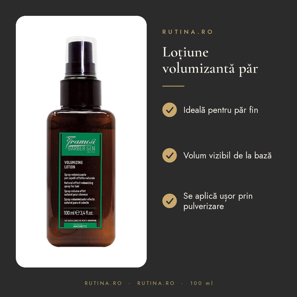 Lotiume Volumizanta - ideal pentru parul fin - BARBERGEN- 100ml – beneficii
