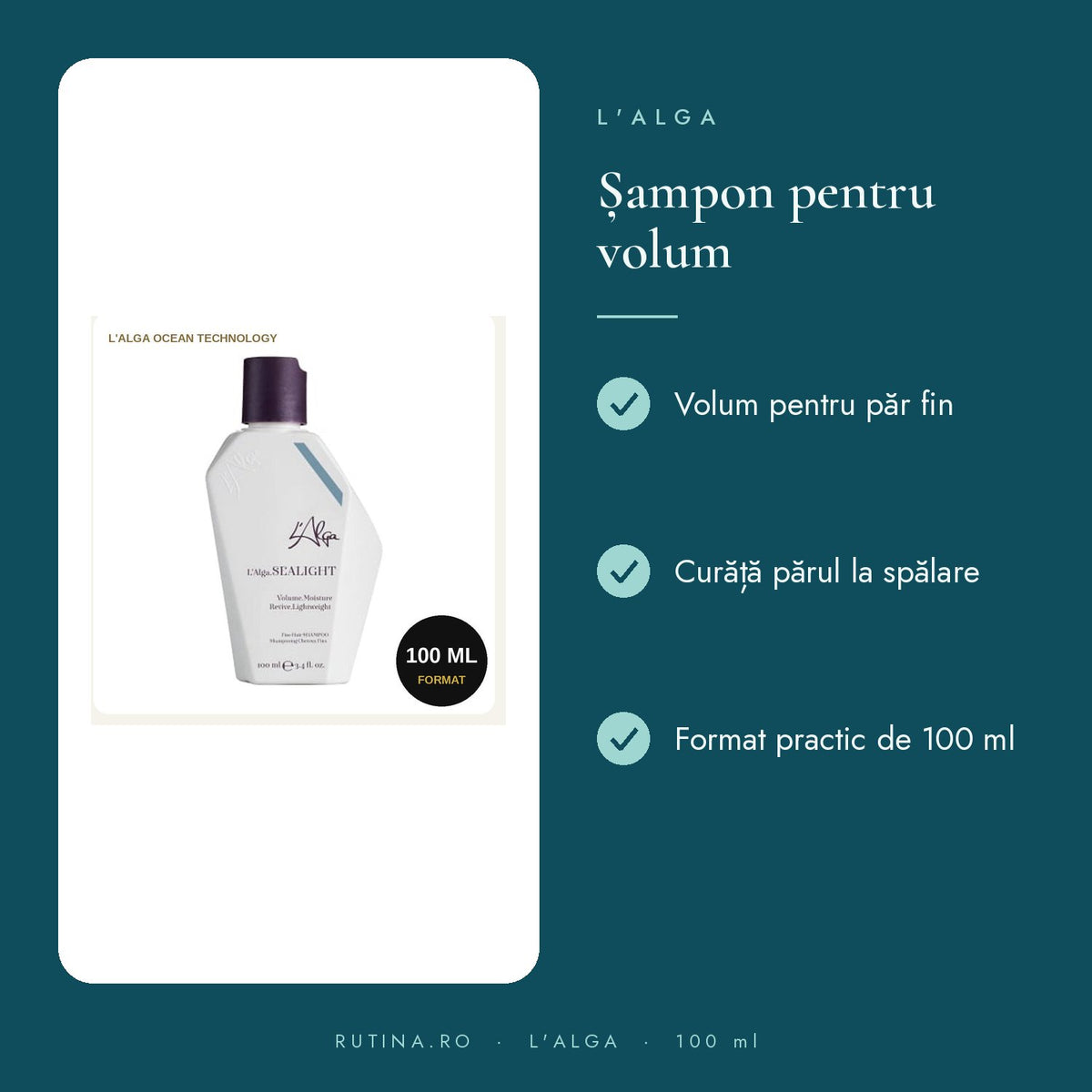 Sampon pentru Par Fin/ Sampon pentru volum - Sealight – 100 ml – beneficii