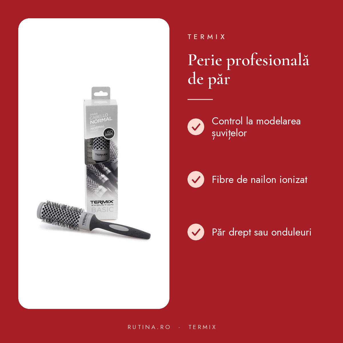 Perie Profesională Termix Evo Basic — Diametru 12 mm