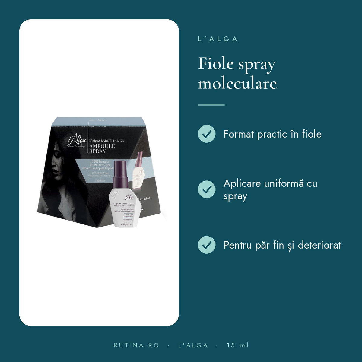 Fiole spray moleculare pentru parul fin, deteriorat, Searevitalize CPR P-18 - 6x15 ml – beneficii