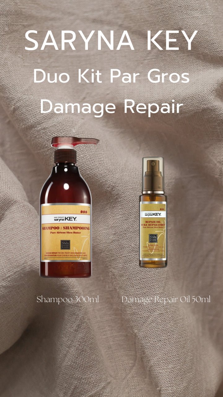 DUO KIT PAR GROS, DEGRADAT - DAMAGE REPAIR - SAMPON 300 ML + ULEI 50 ML - RUTINA.roDUO KIT PAR GROS, DEGRADAT - DAMAGE REPAIR - SAMPON 300 ML + ULEI 50 MLSaryna KeyRUTINA.ro