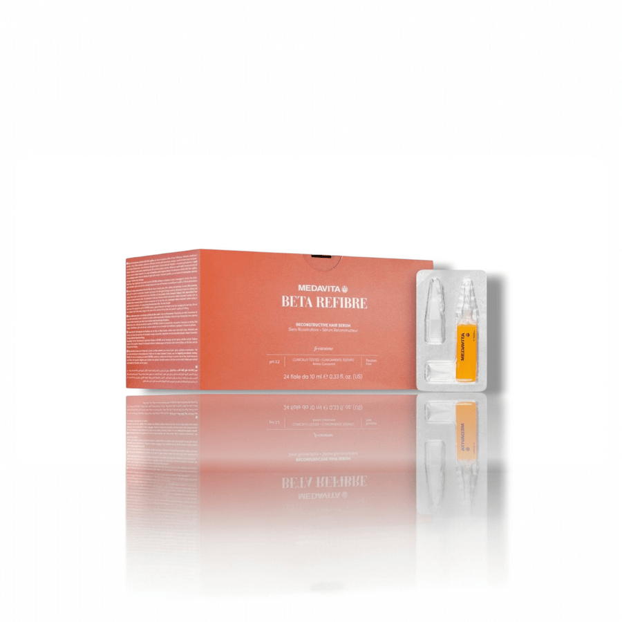 Fiole pentru reconstructie par Medavita Betarefibre, ser pentru restructurare, reparare, consolidare si anti-imbatranire firului de par, 24x10 ml