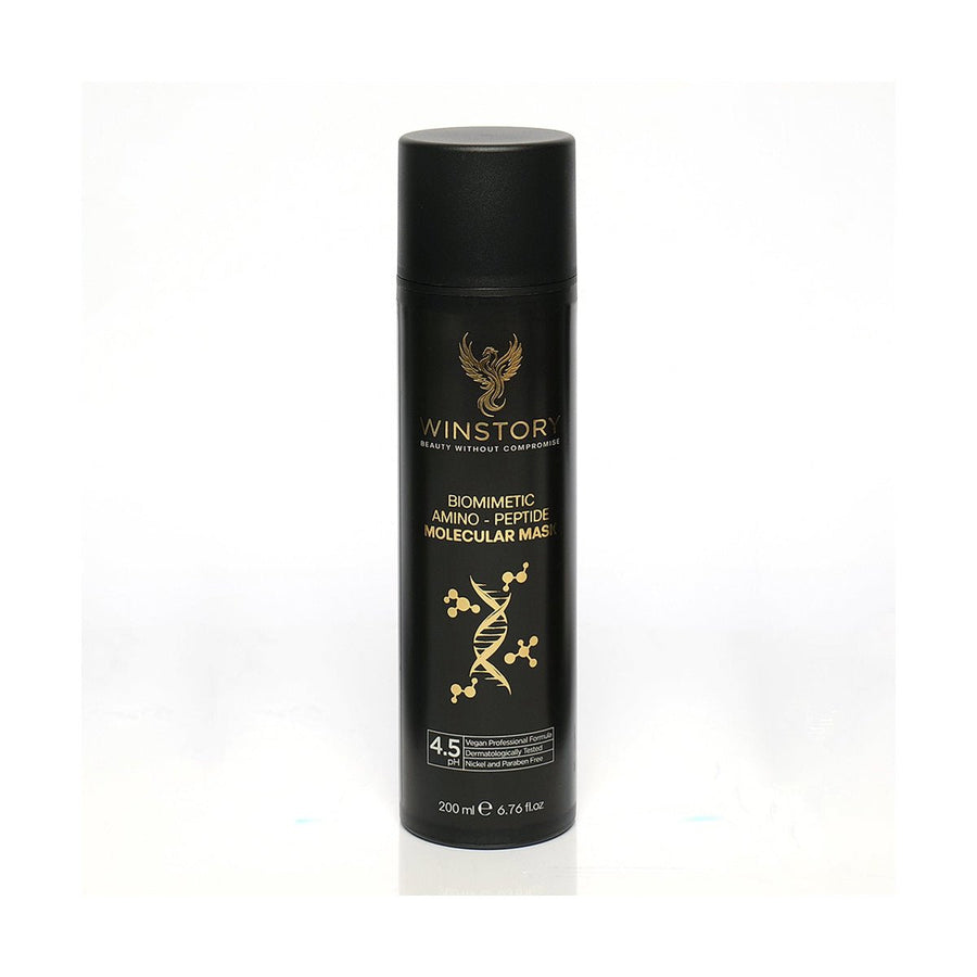 Masca de par moleculara biomimetica fara clatire (leave-in) WINSTORY, cu pH acid si fara nichel si parabeni, pentru reconstrucția parului, produs vegan, testat dermatologic - 200 ml