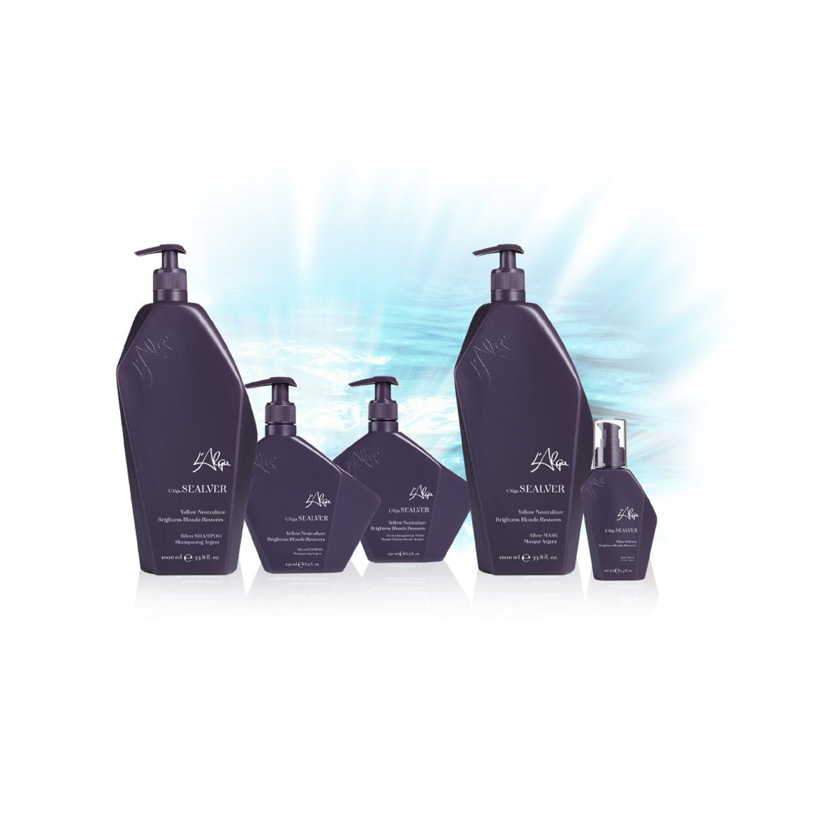 Masca no-yellow, antigalben, ideala pentru par blond, cu reflexe reci - Sealver – 1000 ml – imagine 3