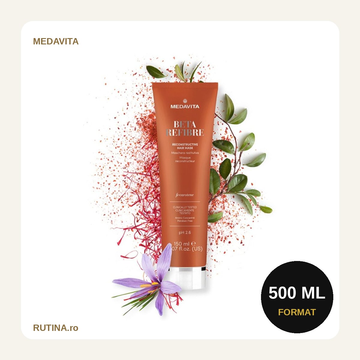Masca Reconstructie cu Aminoacizi - pH 2.6 - Betarefibre – 500 ml – format 500 ml