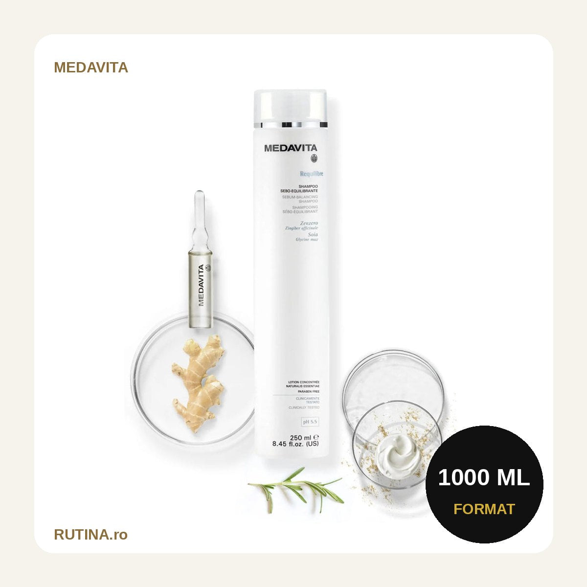 Sampon Antisebum - Medavita – 1000 ml – format 1000 ml