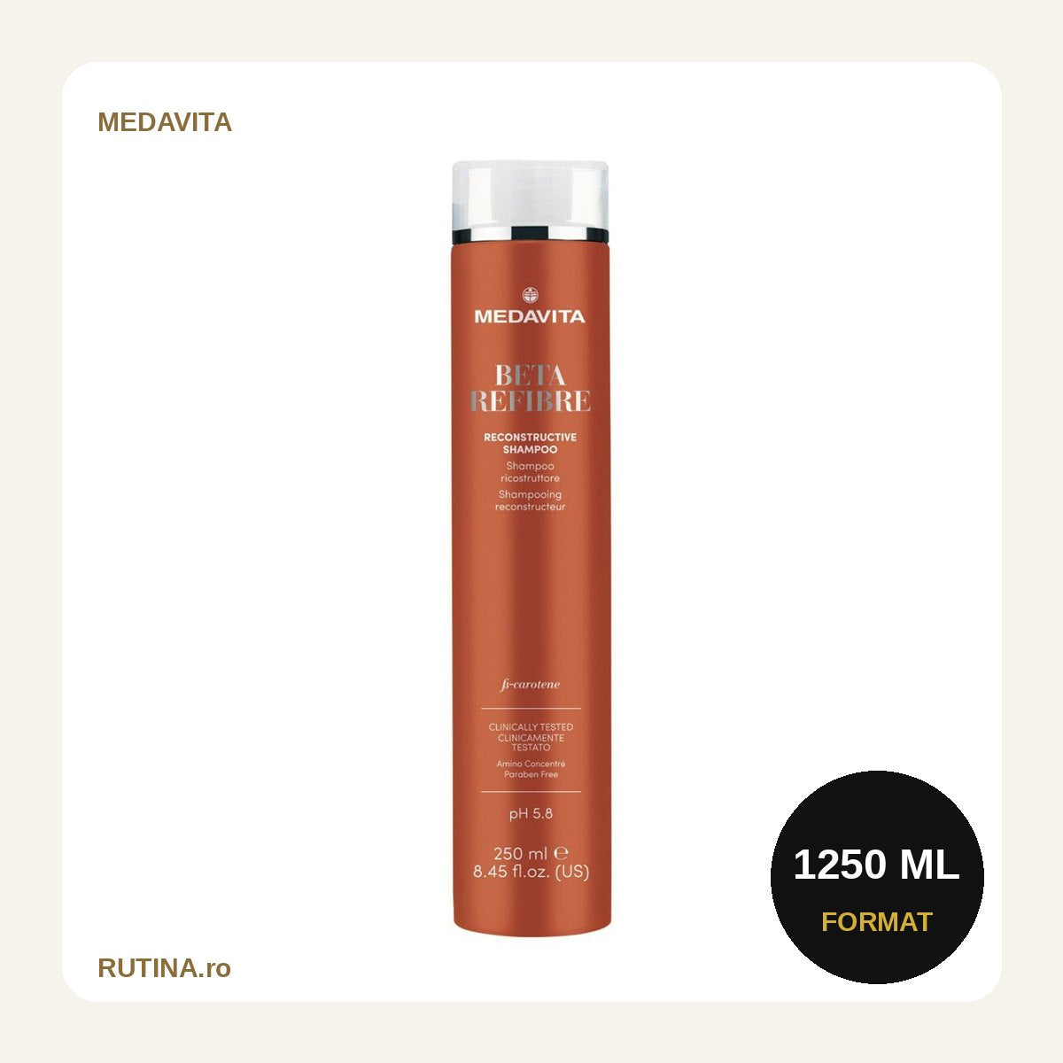 Sampon pentru Reconstructie - Betarefibre – 1250 ml – format 1250 ml