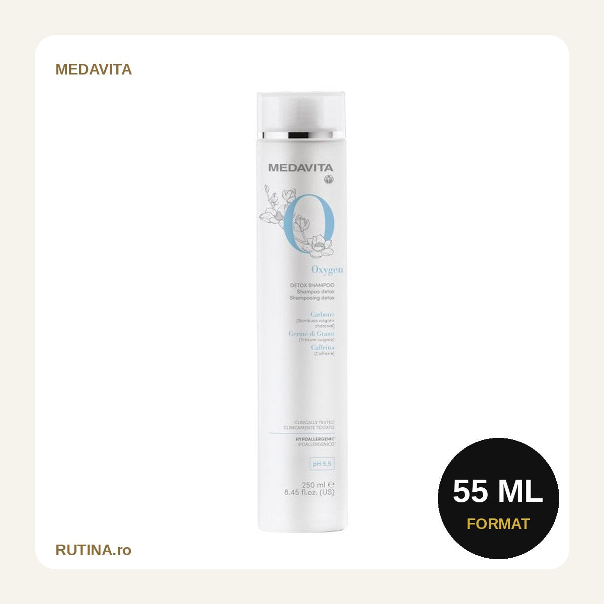 Sampon pt Detoxifiere si Revitalizare - Oxygen Detox – 55 ml – format 55 ml
