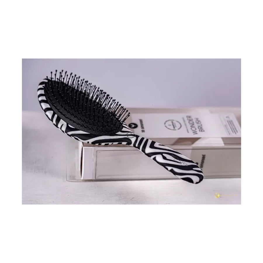 Perie de par Wonder Brush HH Simonsen — Culoare Zebra alb-negru