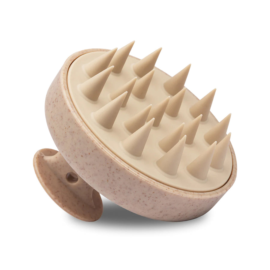 Perie pentru Masaj Scalp - material Silicon — Culoare Bej