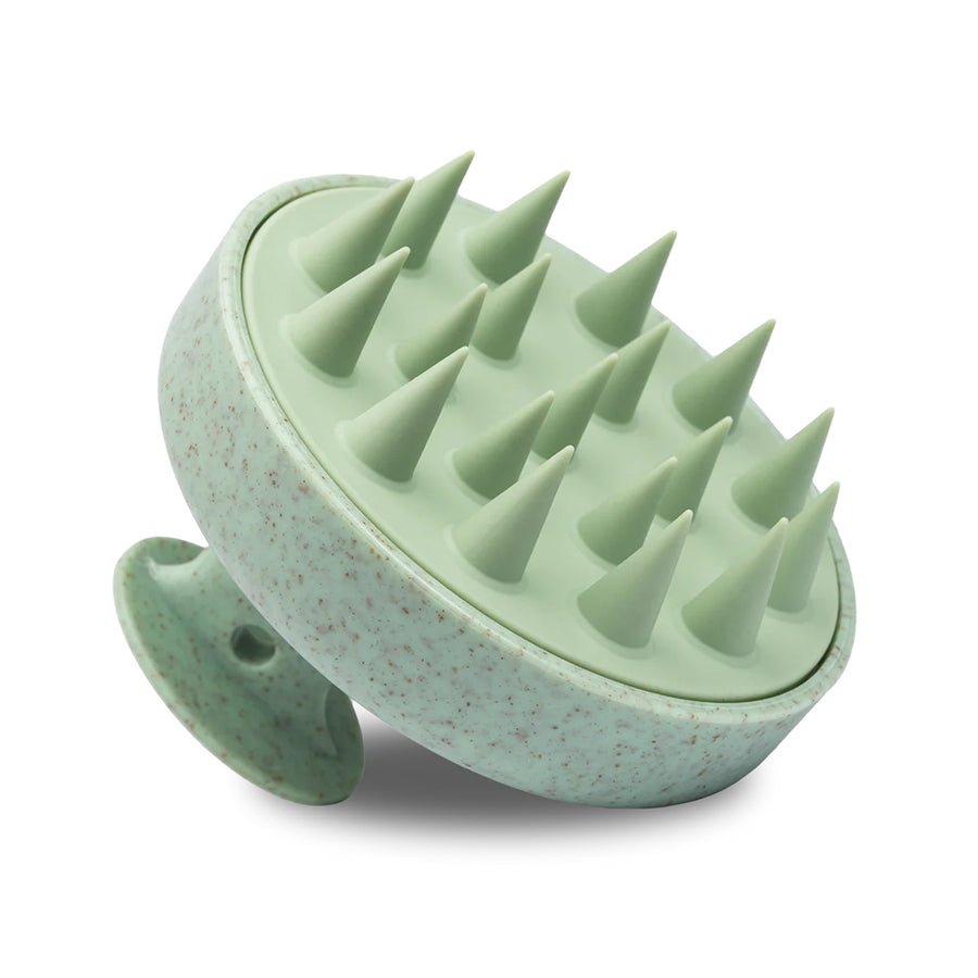 Perie pentru Masaj Scalp - material Silicon — Culoare Verde