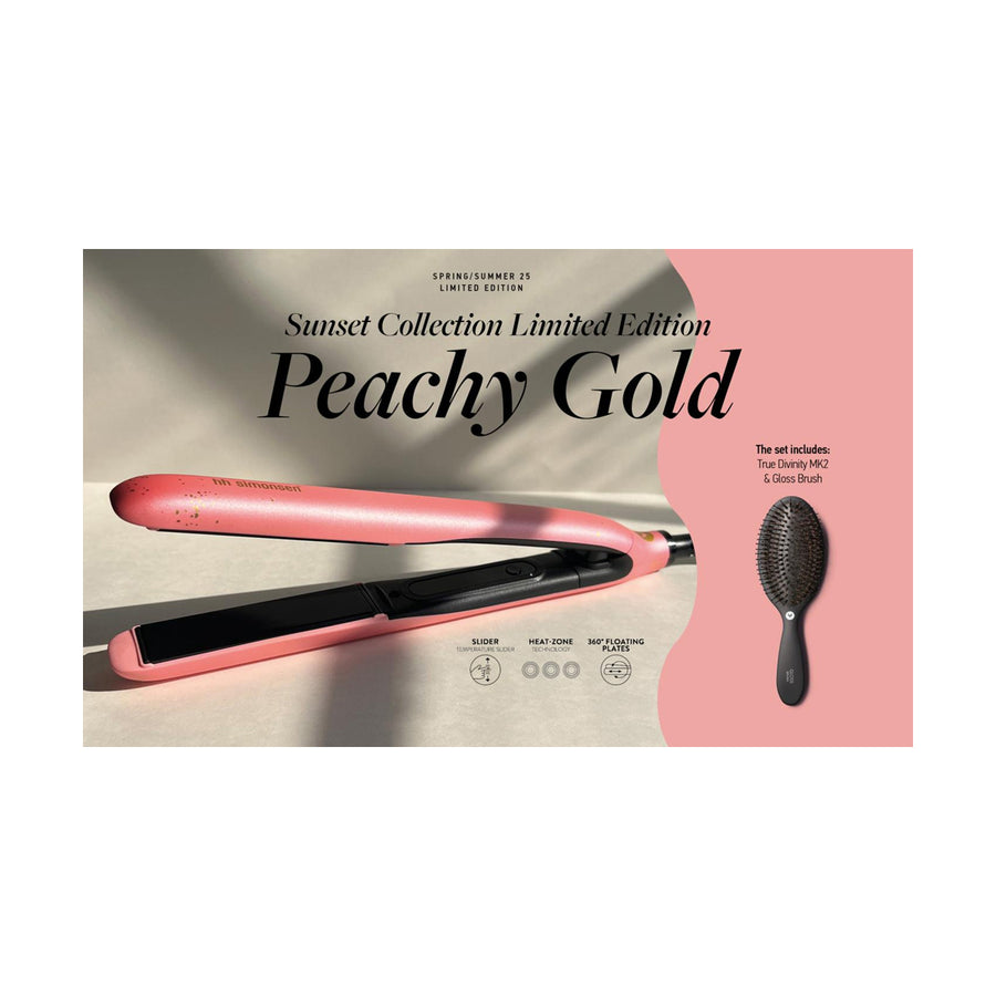 Set placă True Divinity MK2 Peachy Gold + Gloss Brush – Hh Simonsen