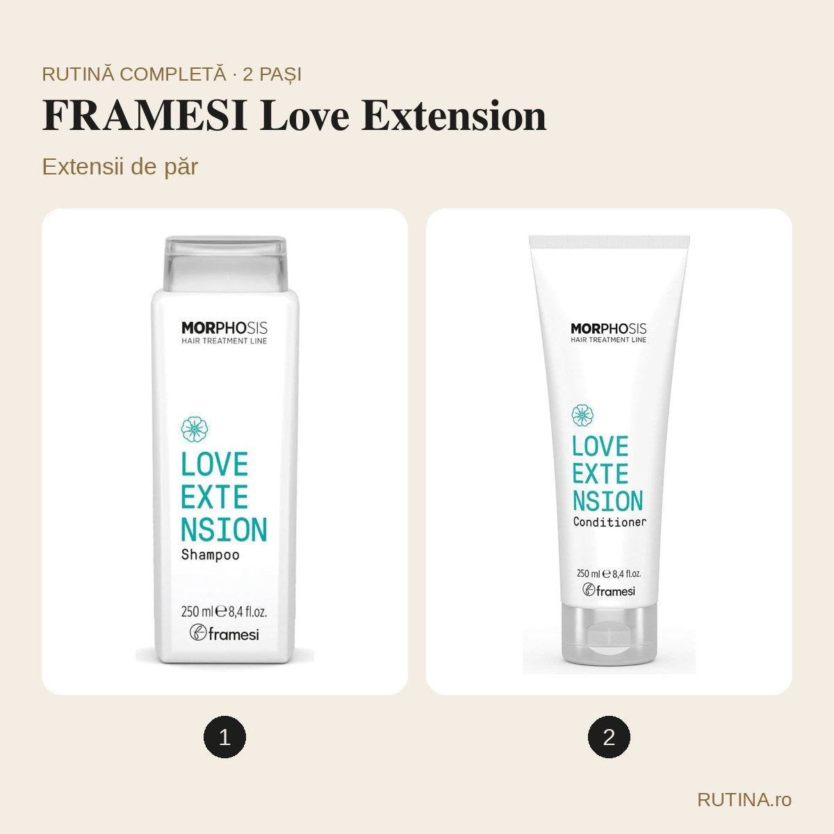 Rutină extensii de păr – FRAMESI Love Extension (2 pași) – copertă