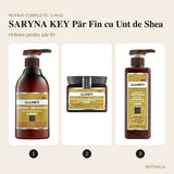 Rutină hrănire pentru păr fin – SARYNA KEY Păr Fin cu Unt de Shea (3 pași)