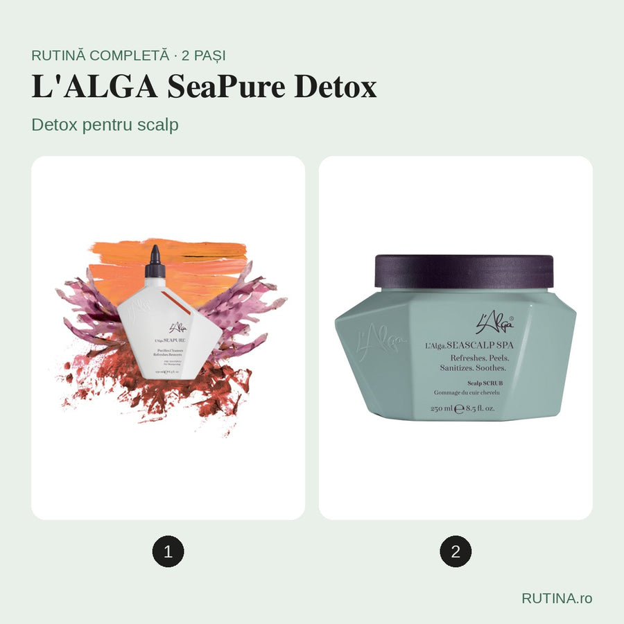 Rutină detox pentru scalp – L'ALGA SeaPure Detox (2 pași)