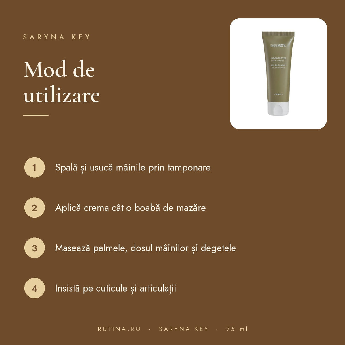 Crema de Maini cu Unt de Shea - 75 ml – mod de utilizare