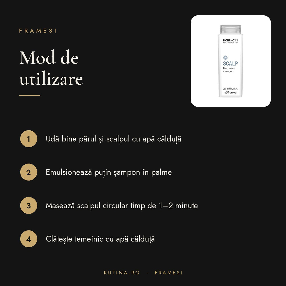 Sampon pt Relaxarea Scalpului - Scalp Destress Shampoo – mod de utilizare