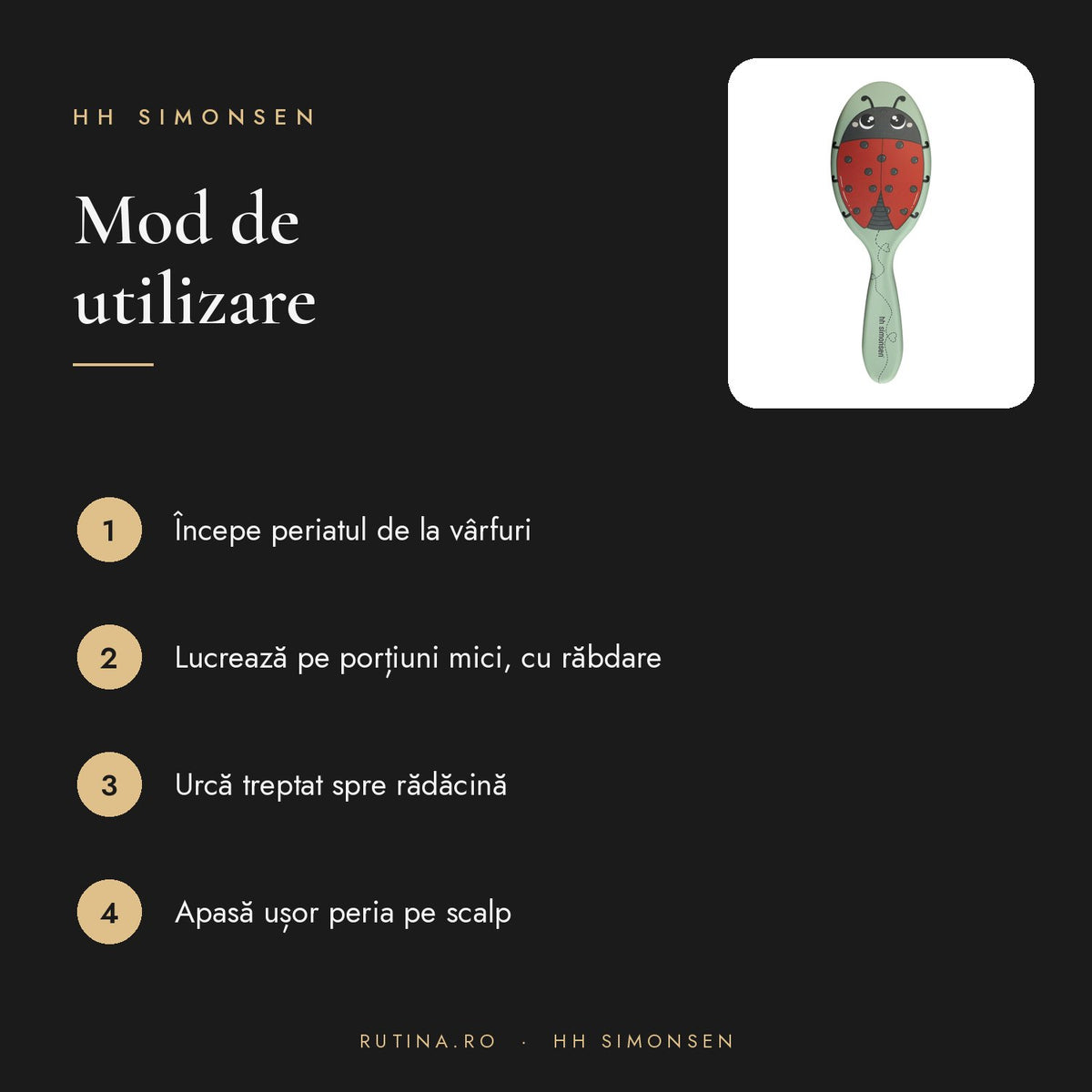 Perie Wonder Brush Kids - Ladybug - Editie Limitata – mod de utilizare