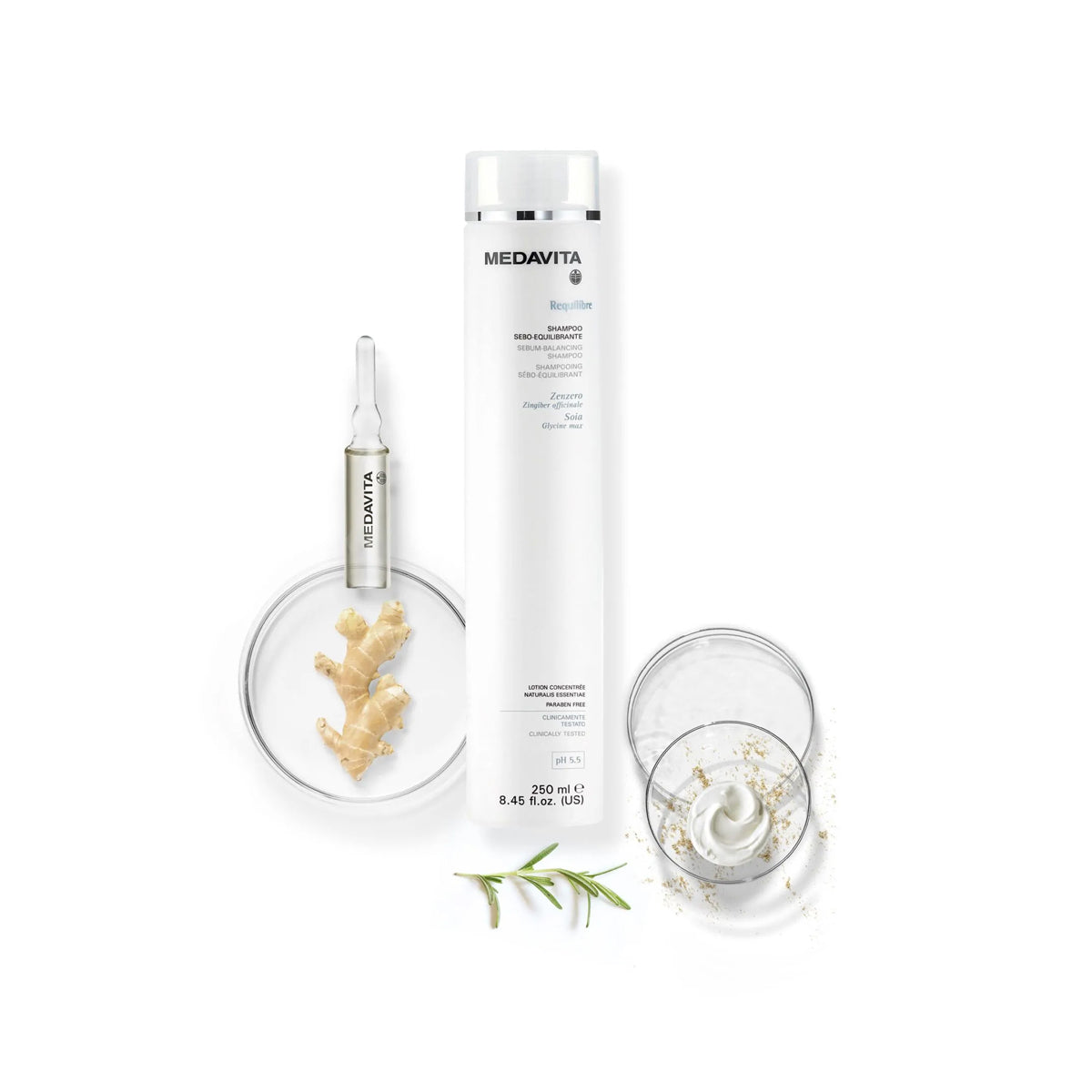 Rutină scalp gras – MEDAVITA Requilibre Antisebum (2 pași) – Sampon Antisebum - Medavita