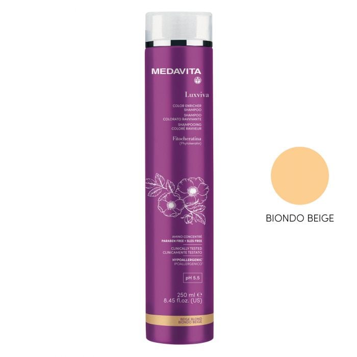 Șampon cu pigment bej 250ml - RUTINA.roȘampon cu pigment bej 250mlMedavitaRUTINA.ro