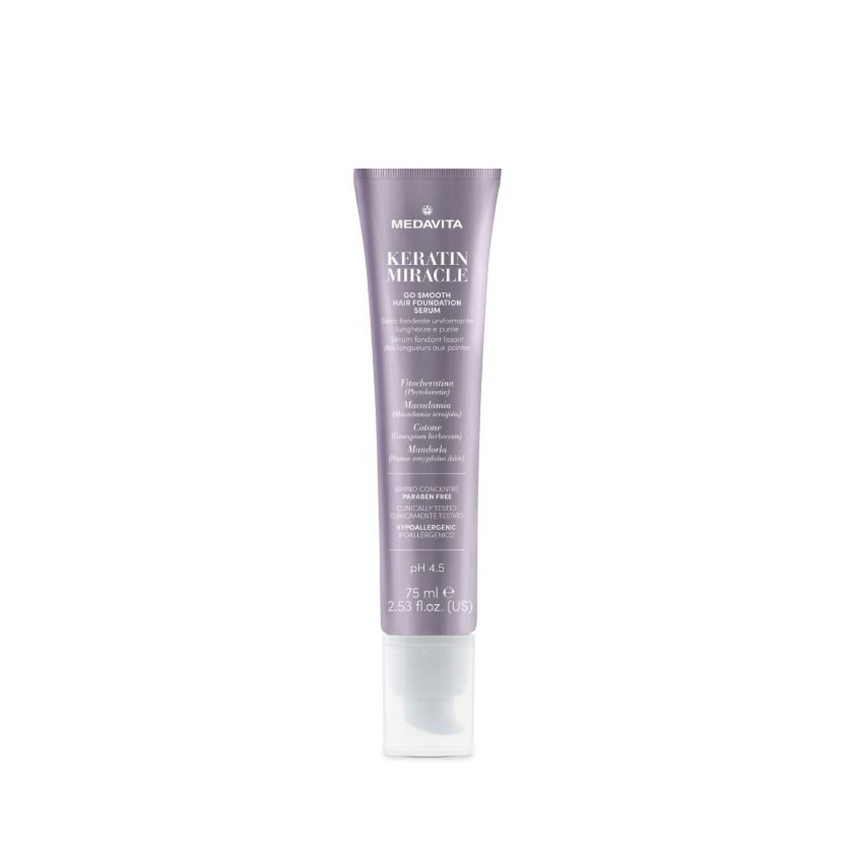 Rutină netezire și anti-frizz – MEDAVITA Keratin Miracle (3 pași) – Ser cu keratina antifrizz, fara clatire, impotriva porozitatii excesive - KERATIN MIRACLE