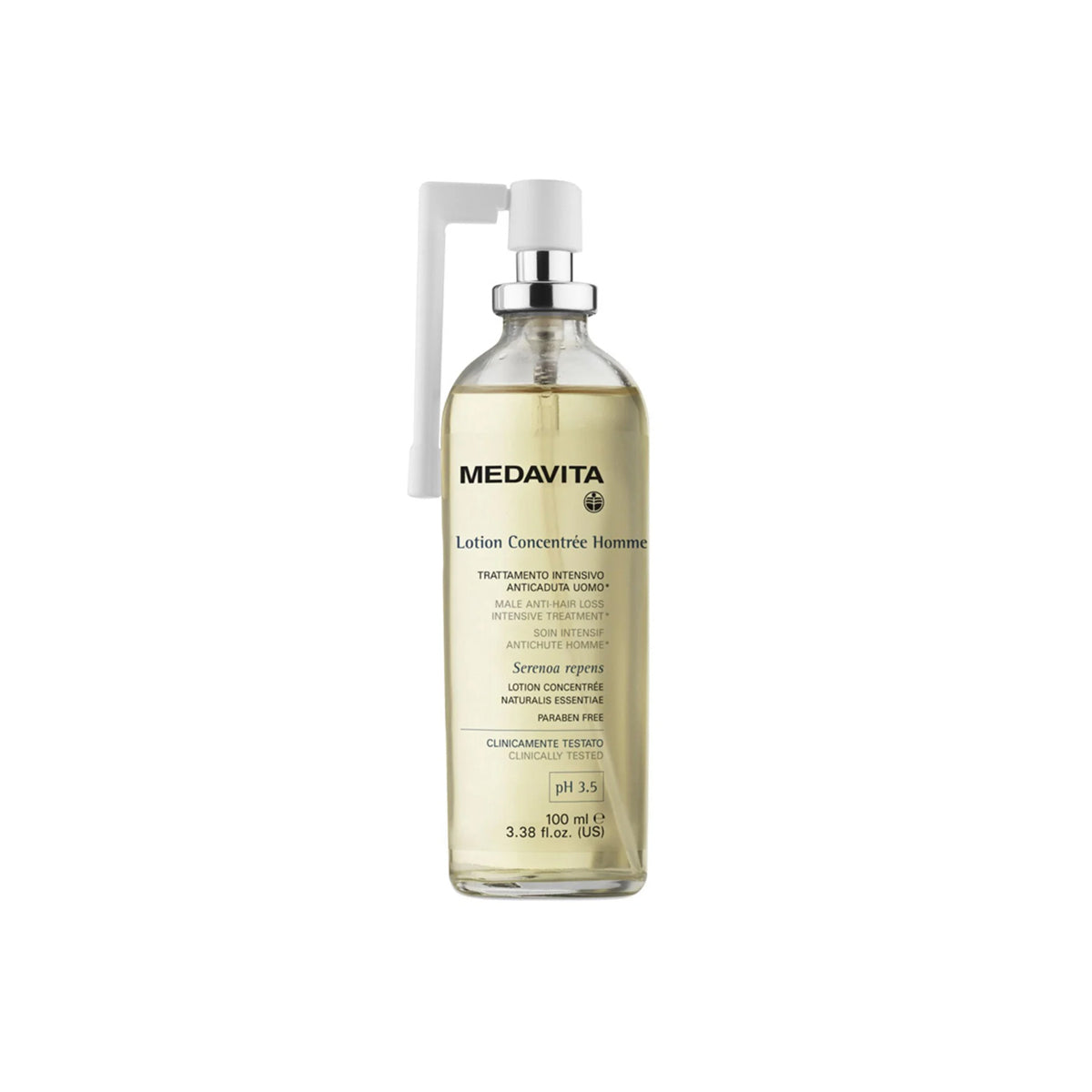 Spray tratament anticadere par barbati Medavita, stimuleaza cresterea parului, cu rozmarin, aloe, turmeric, ghimbir,