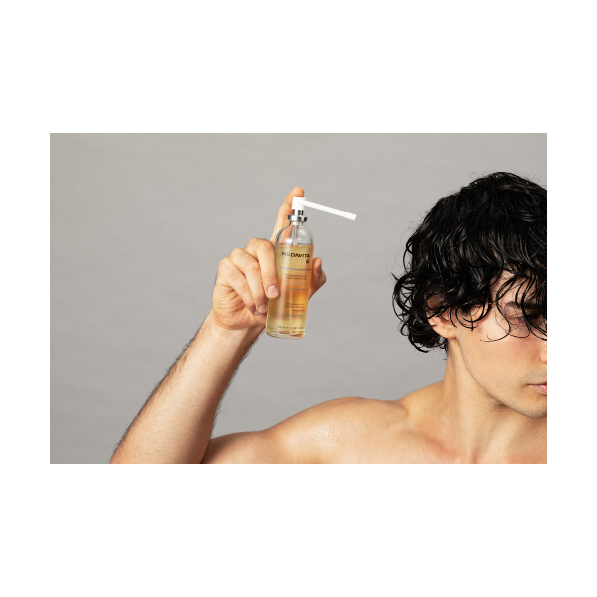 Spray tratament anticadere par barbati Medavita, stimuleaza cresterea parului, cu rozmarin, aloe, turmeric, ghimbir,