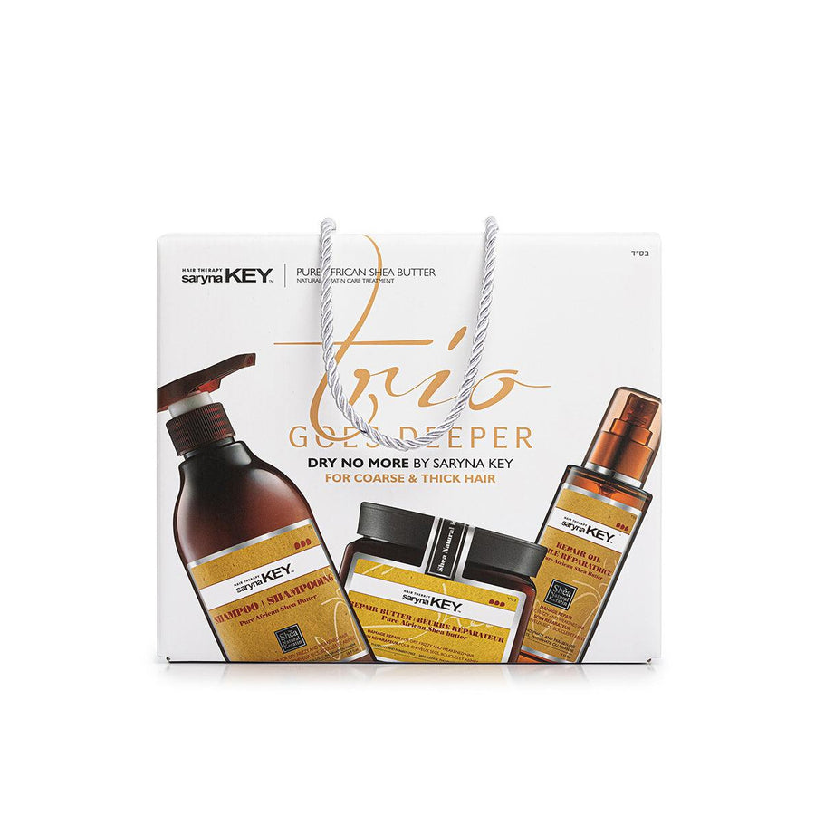 Set Trio Goes Deeper șampon, unt și ulei de shea – Saryna Key