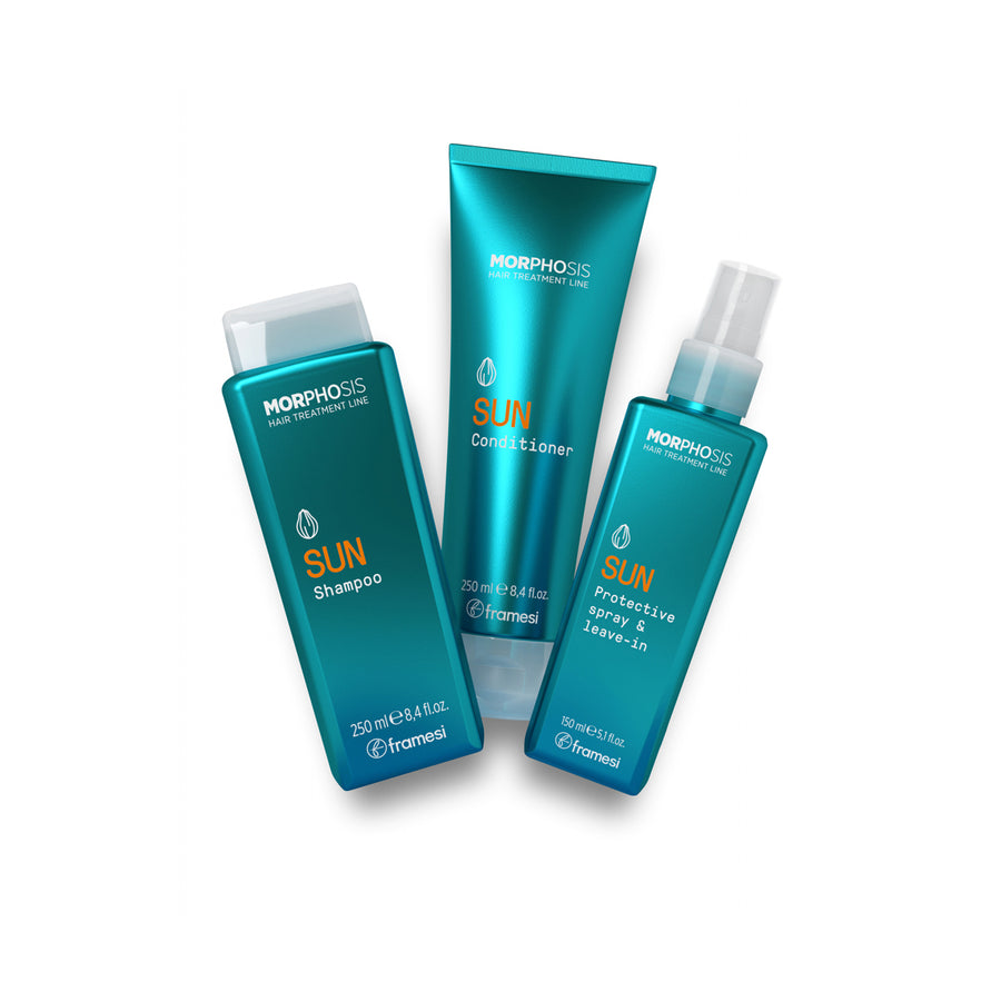 Kit Morphosis Sun șampon, balsam, spray protecție UVA+UVB – Framesi